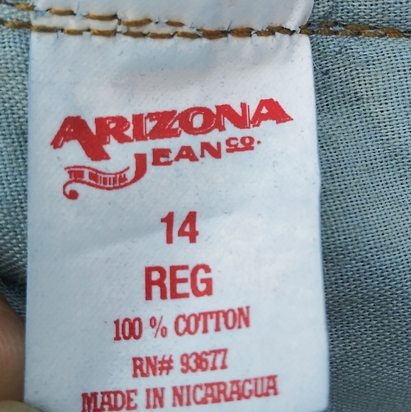 Arizona Jean Co. Origina Slim Fit Jeans Sz 14 Reg. - Picture 5 of 5